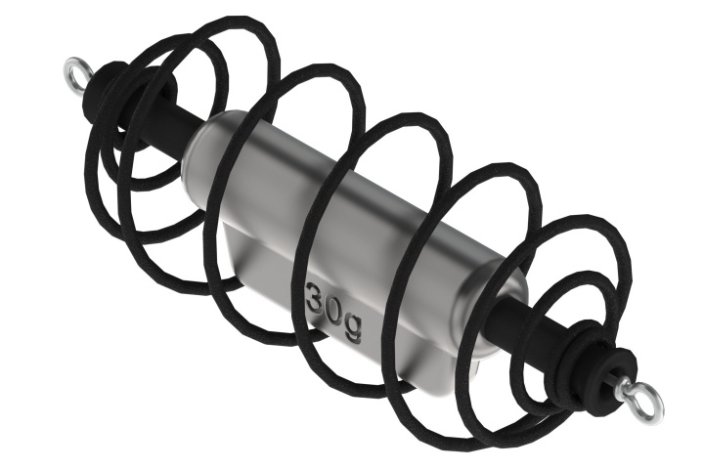 Rybářské olovo Suretti S excentrickou zátěží a očky na vysavač 20 g / 20 mm