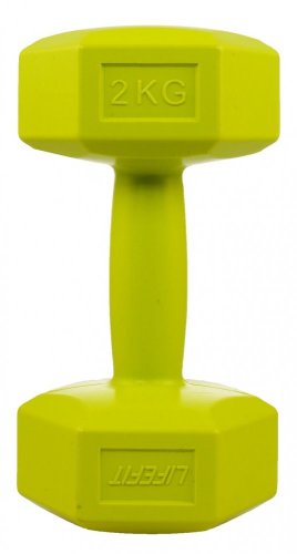 Vinylová činka LIFEFIT® 1 x 2 kg, sv. zelená