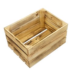 Dřevěná bedýnka 40x30x21 cm, opalovaná