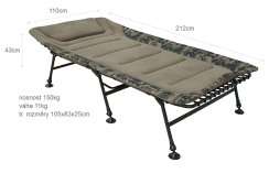 Rybářské lehátko, křeslo nebo spacák Suretti Lehátko Royal King Camo