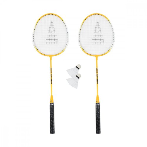 Badmintonový set SULOV®, 2x raketa, 2x míček, vak - žlutý