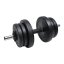 Činka nakládací LIFEFIT® jednoruční 10,5 kg, vinyl-cement, 30mm tyč/6x kotouč