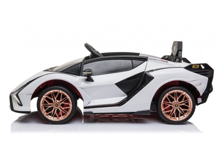 Dětské elektrické auto Lamborghini Sian bílá/white