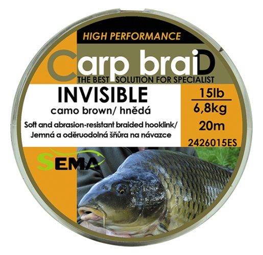 Pletená šňůra Sema Invisible 20 m 25 lbs / 11,4 kg