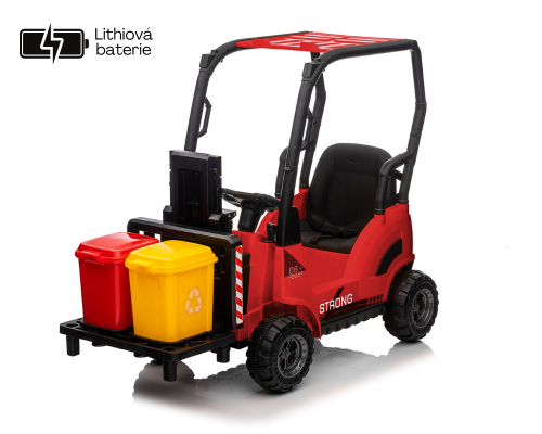 Dětský elektrický vysokozdvižný vozík Eljet červená, Li-Ion