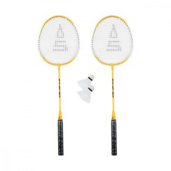Badmintonový set SULOV®, 2x raketa, 2x míček, vak - žlutý