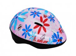 Dětská cyklo helma SULOV® JUNIOR, sv. růžová s květy