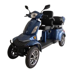 Elektrický čtyřkolový vozík RACCEWAY® STRADA LUX DUO, modrý