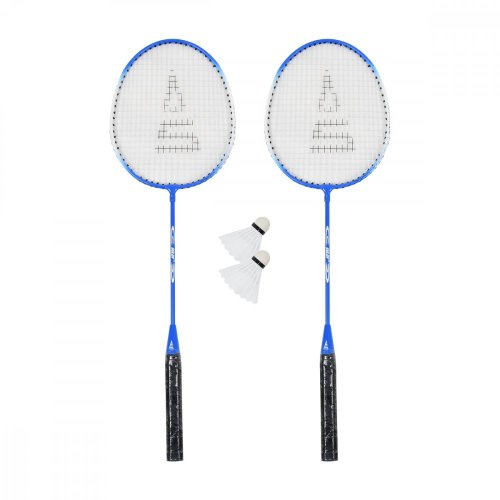 Badmintonový set SULOV®, 2x raketa, 2x míček, vak - tmavě modrý