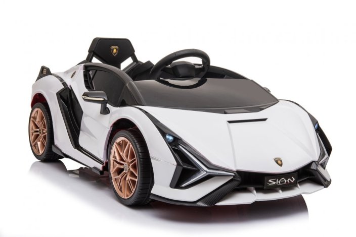 Dětské elektrické auto Lamborghini Sian bílá/white