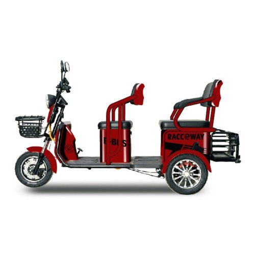 Elektrický dvousedadlový vozík RACCEWAY® E-BUS, červený