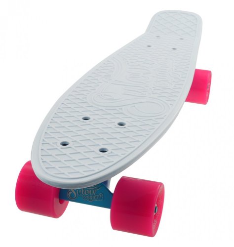 Penny board 22" SULOV® NEON SPEEDWAY bílo-růžový