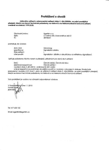 Signalizátor záběru Suretti® Micromag