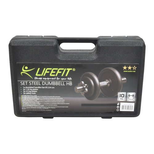 Činkový set LIFEFIT® DUMBBELL SET STEEL HB 10kg ABS
