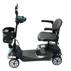 Elektrický čtyřkolový vozík RACCEWAY® SOLID, světle modrý