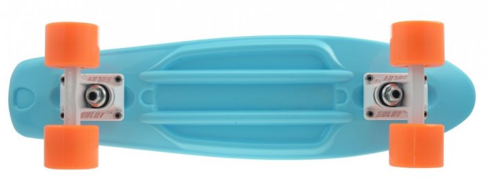 Penny board 22" SULOV® VIA DOLCE sv.modrý-mat.oranžový