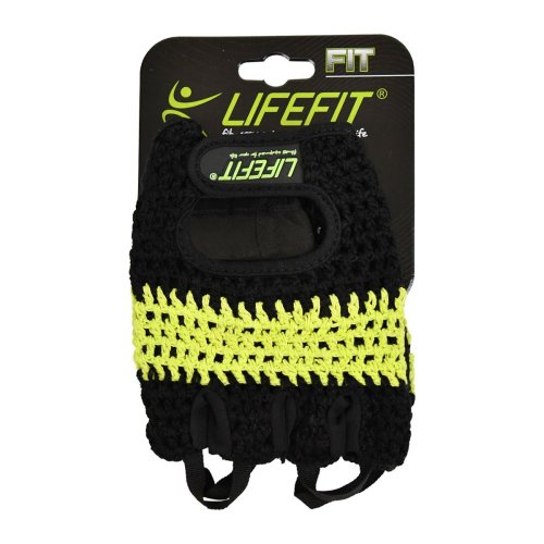 Fitness rukavice LIFEFIT® FIT, černo-zelené