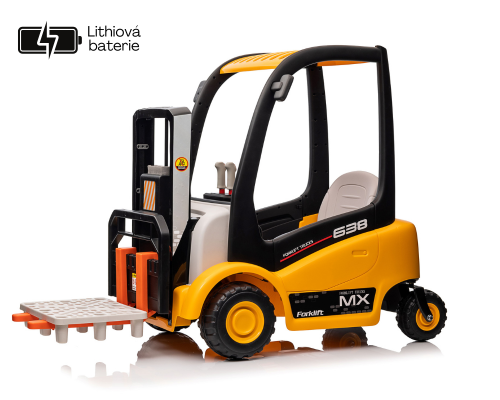 Dětský elektrický vysokozdvižný vozík PROFI Eljet žlutá, Li-Ion