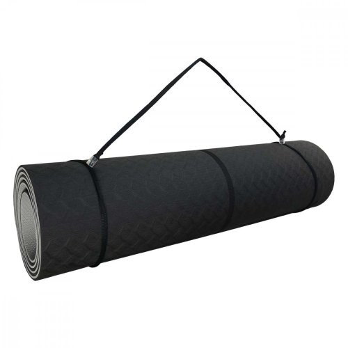 Podložka LIFEFIT® YOGA MAT LOTOS DUO, 183x58x0,6cm, černá