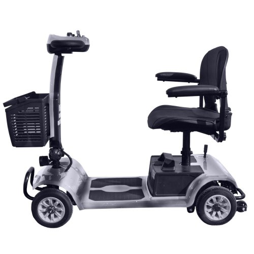 Elektrický čtyřkolový vozík RACCEWAY® SPLIT, stříbrný