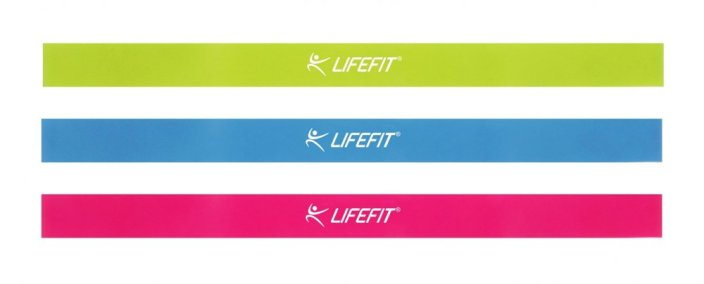 Posilovací gumy LIFEFIT® SOFT,MEDIUM,HARD, 3ks