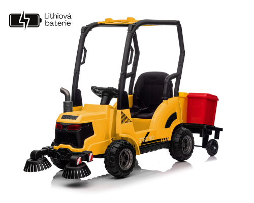 Dětské elektrické auto zametač Eljet žlutá, Li-Ion