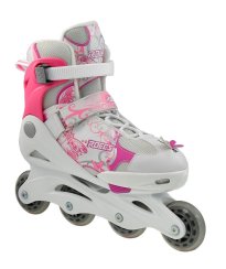 Kolečkové brusle ROCES COMPY 6.0 Girl, bílo - růžové