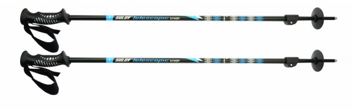 Sjezdové skládací hole SULOV® TELESCOPIC SENIOR, vel. 100-145cm, modré