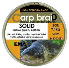 Pletená šňůra Sema Solid 10 m 30 lbs / 13,6 kg