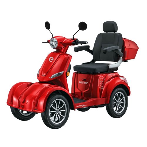 Elektrický čtyřkolový vozík RACCEWAY® STRADA LITE, vínový