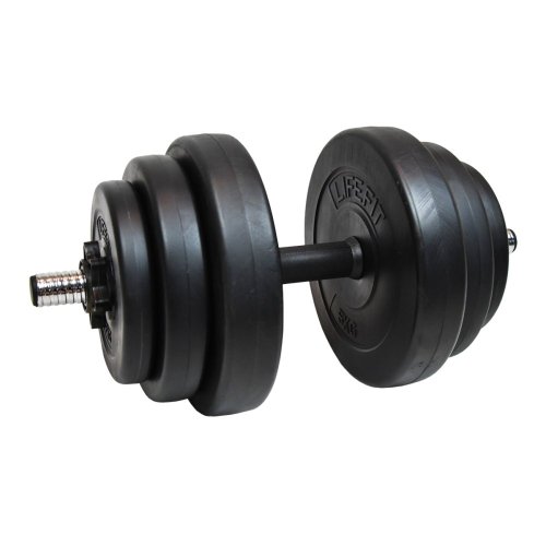 Činka nakládací LIFEFIT® jednoruční 18 kg, vinyl-cement, 30mm tyč/6x kotouč