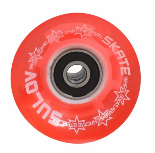 Kolečka Penny board PINK TRANSPARENT LIGHT 60 x 45mm 85A (sada 4ks s ložisky ABEC-7 chrome)