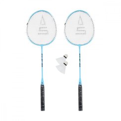 Badmintonový set SULOV®, 2x raketa, 2x míček, vak - světle modrý