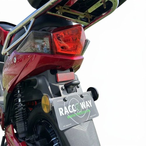 Elektroskútr RACCEWAY® E-FICHTL®, červený-lesklý s baterií 20Ah
