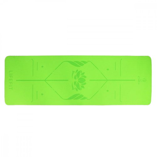 Podložka LIFEFIT® YOGA MAT LOTOS DUO, 183x58x0,6cm, zelená