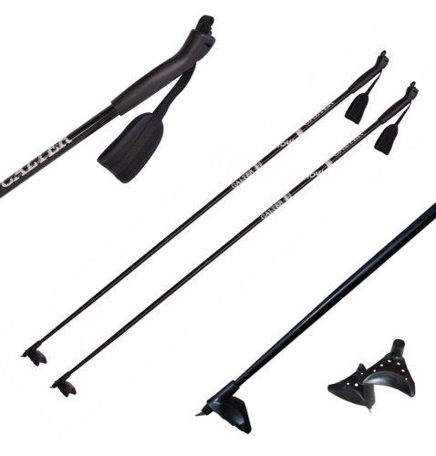 Běžecké hole CALTER® X-SNOW, rukojeť plast, černé