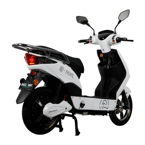 Elektroskútr RACCEWAY® E-FICHTL®, bílý-lesklý, bez baterie