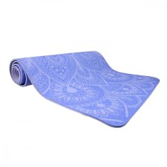 Podložka LIFEFIT® YOGA MAT MANDALA DUO, 183x58x0,6cm, modrá