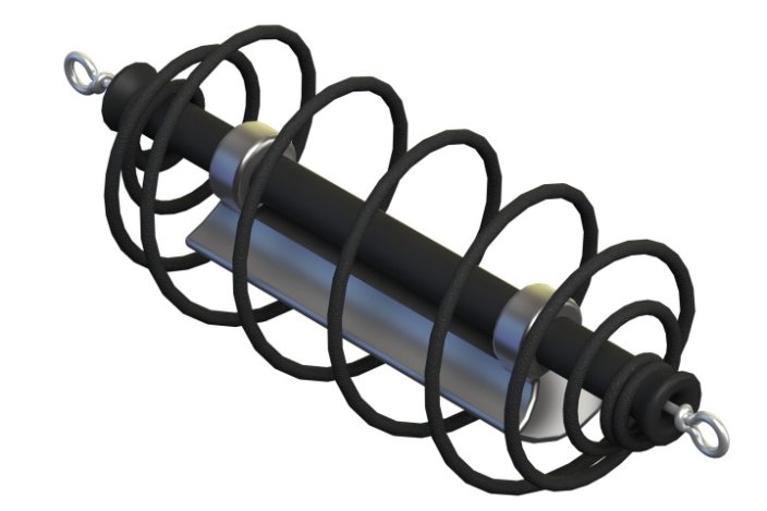 Rybářské olovo Suretti S excentrickou zátěží a očky na vysavač 50 g / 35 mm