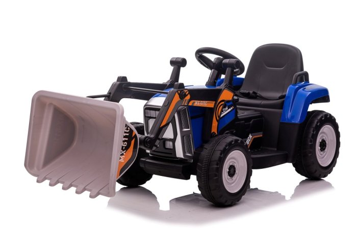 Dětský elektrický traktor Eljet s nakládací lžící modrá, Li-Ion