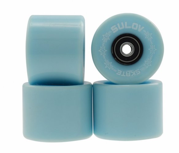 Kolečka Penny board PASTEL BLUE 60 x 45mm 85A (sada 4ks s ložisky ABEC-7 chrome)