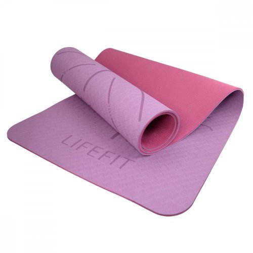 Podložka LIFEFIT® YOGA MAT RELAX DUO, 183x58x0,6cm, bordó