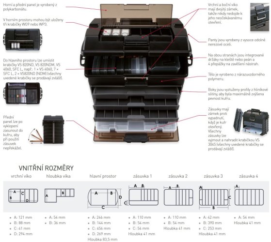 Rybářská bižuterie Versus VS 8050 černý
