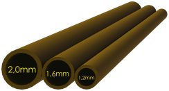 Zarážka, hadička nebo převlek Suretti Smršťovací hadička vel. 1,6 mm hnědá