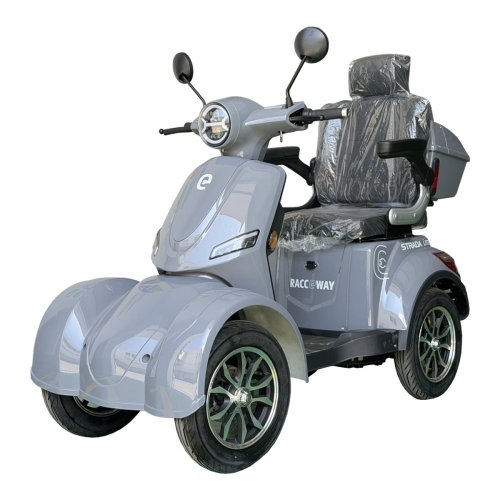 Elektrický čtyřkolový vozík RACCEWAY® STRADA LITE, šedý