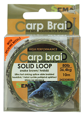 Pletená šňůra Sema Solid Loop 10 m 40 lbs / 18,2 kg