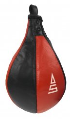 Boxovací hruška SPLIT SULOV®, štípaná kůže černo-červená
