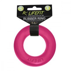 Posilovač prstů LIFEFIT® RUBBER RING růžový