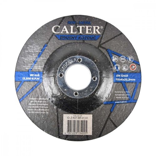 Brusný kotouč CALTER®, 115 x 6 x 22,2 mm