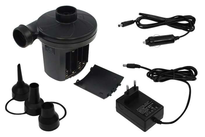 Elektrická pumpa na 12V/220V/baterie k nafukovací matraci